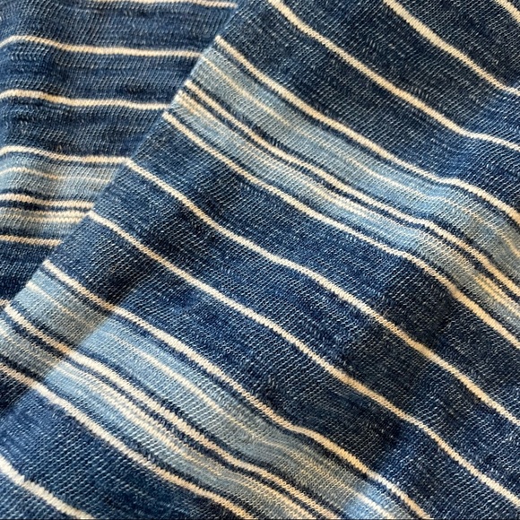 Madewell Roster Henley Tee in Indigo Stripe Size Medium - Picture 5 of 10